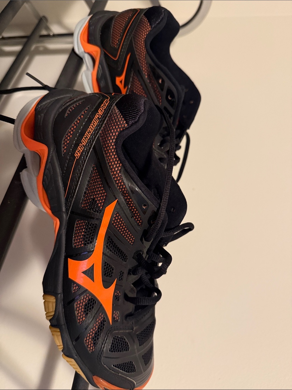 Mizuno Black and Orange Athletic Shoes